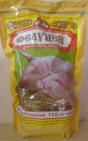 Фелуцен для свиней  витаминная и минеральная польза в одном продукте с фото