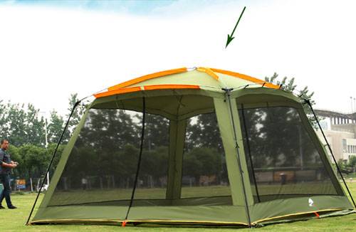 Открытая палатка (тент) для дачи из Китая - фото